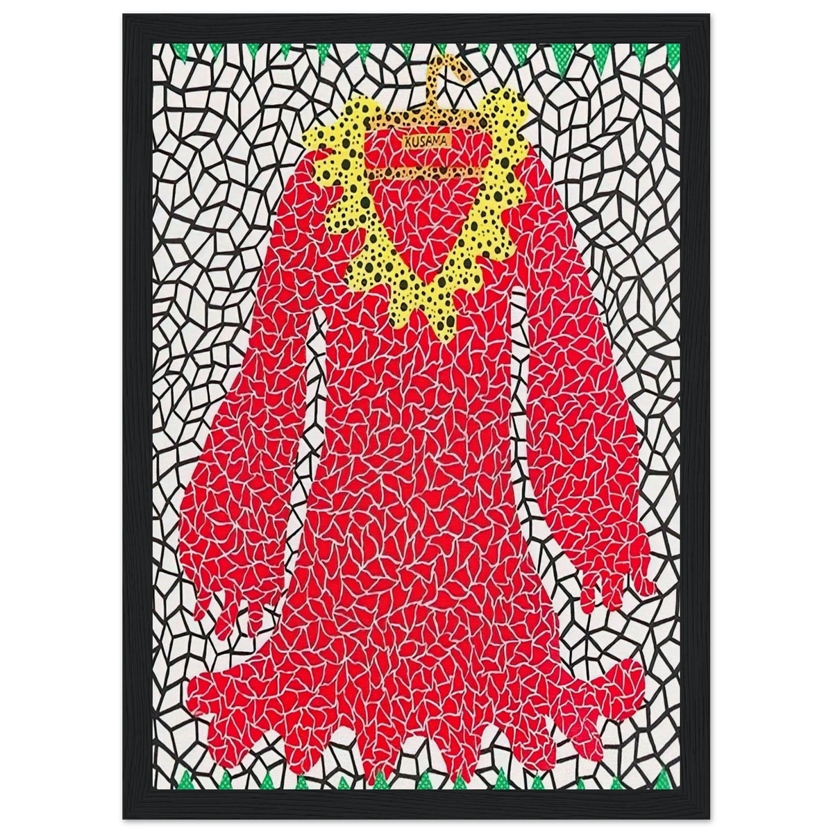DRESS 1982 Framed Poster | Yayoi Kusama Framed Prints Wall Art | Yayoi Kusama Prints