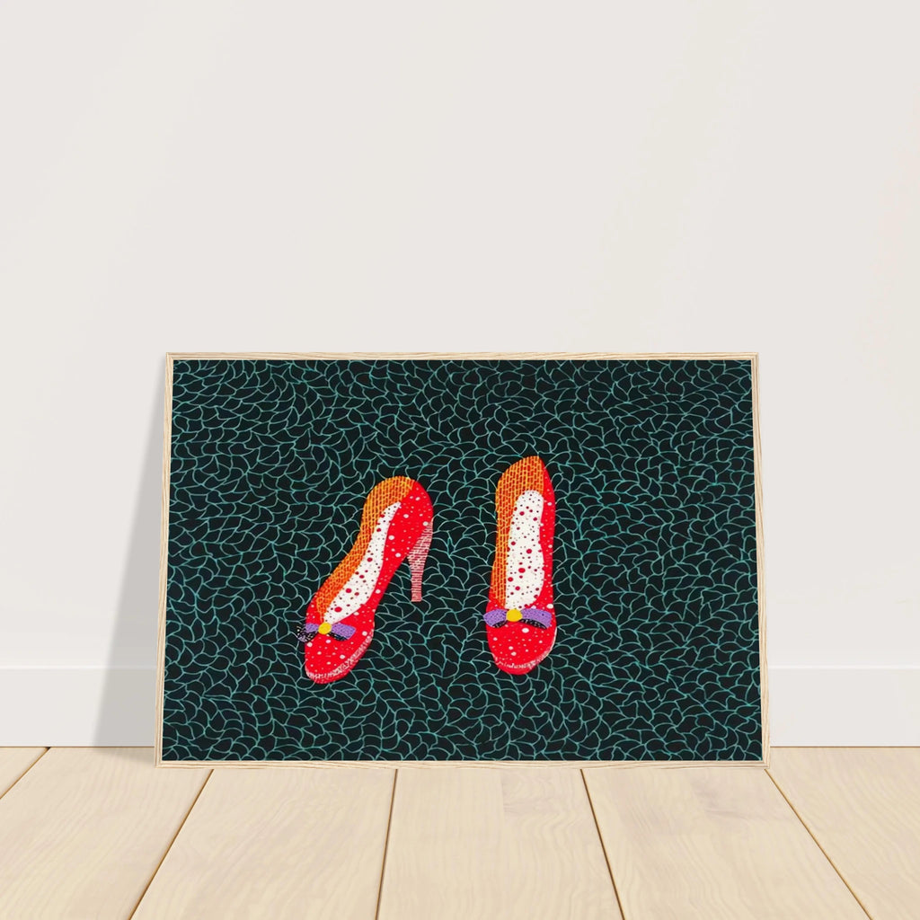 SHOES 1985 Framed Poster | Yayoi Kusama Framed Prints Wall Art | Yayoi Kusama Prints