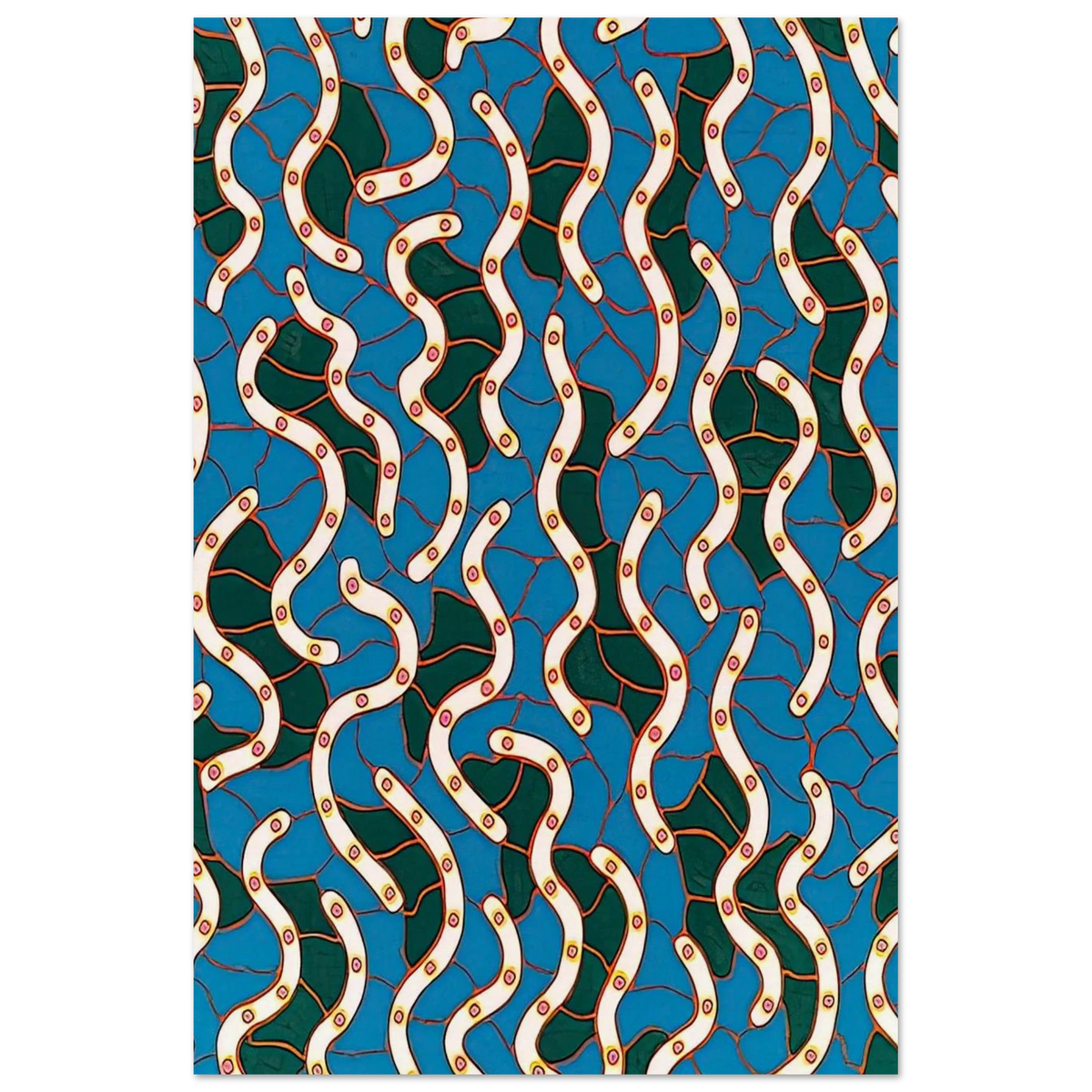 WAVES ON THE HUDSON RIVER 1988 Poster | Yayoi Kusama Poster | Yayoi Kusama Prints