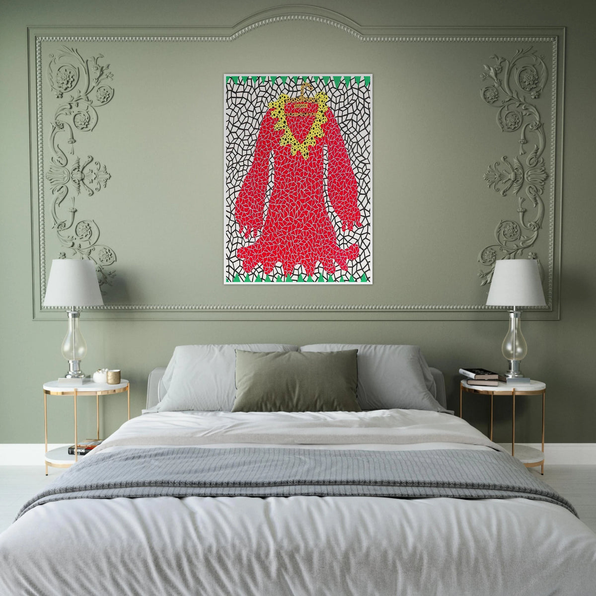 DRESS 1982 Framed Poster | Yayoi Kusama Framed Prints Wall Art | Yayoi Kusama Prints