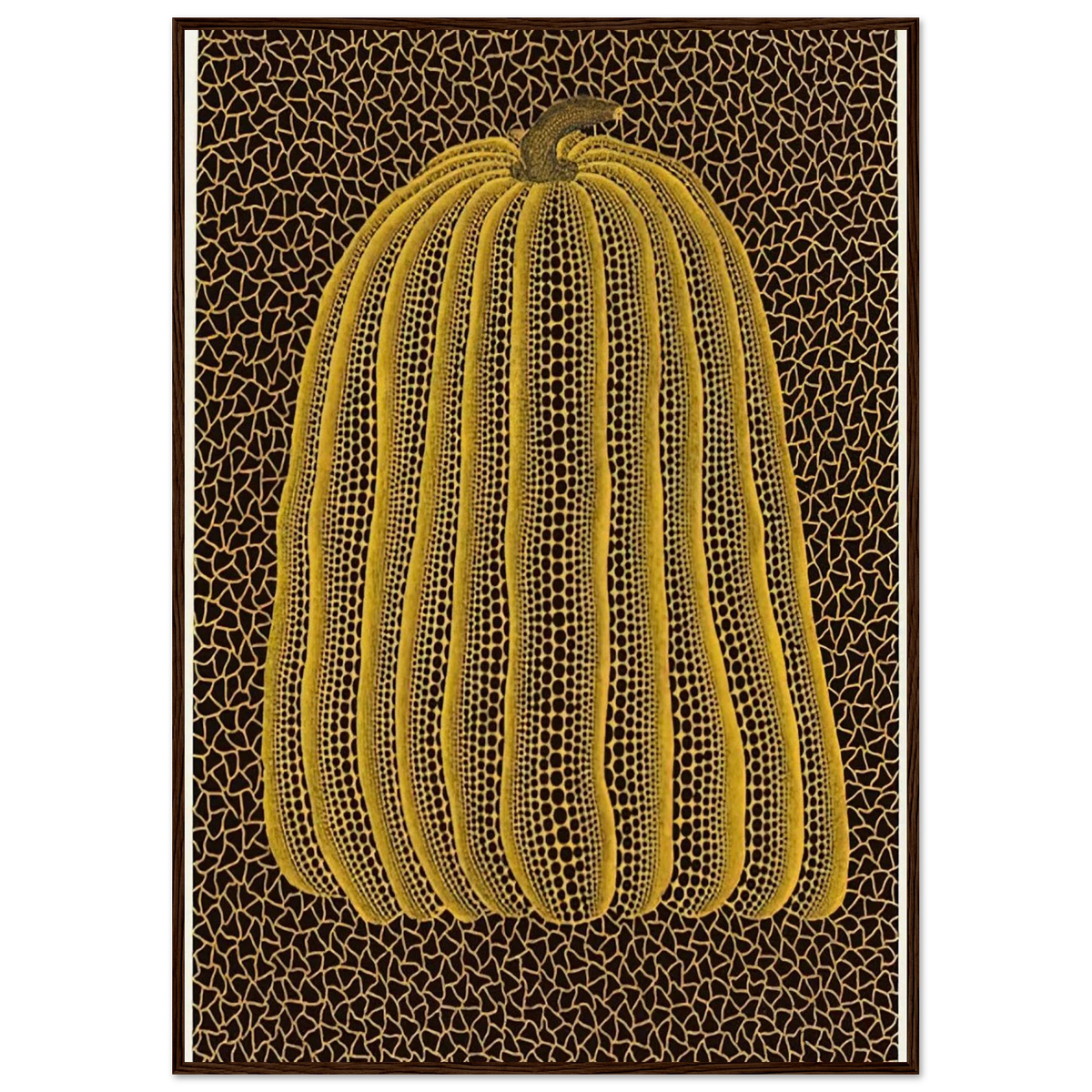 YELLOW PUMPKIN 1992 Framed Poster | Yayoi Kusama Framed Prints Wall Art | Yayoi Kusama Prints
