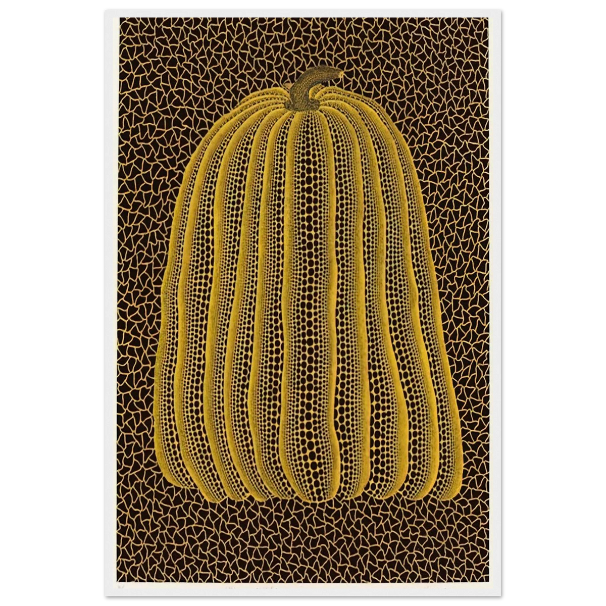 YELLOW PUMPKIN 1992 Framed Poster | Yayoi Kusama Framed Prints Wall Art | Yayoi Kusama Prints