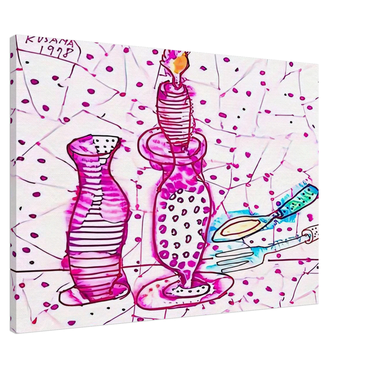 STILL LIFE OF CANDLESTICK 1978 Canvas | Yayoi Kusama Canvas | Yayoi Kusama Prints