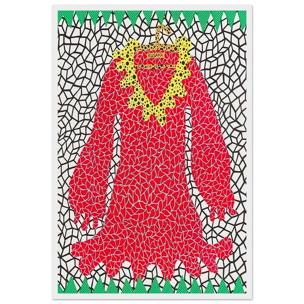 DRESS 1982 Framed Poster | Yayoi Kusama Framed Prints Wall Art | Yayoi Kusama Prints