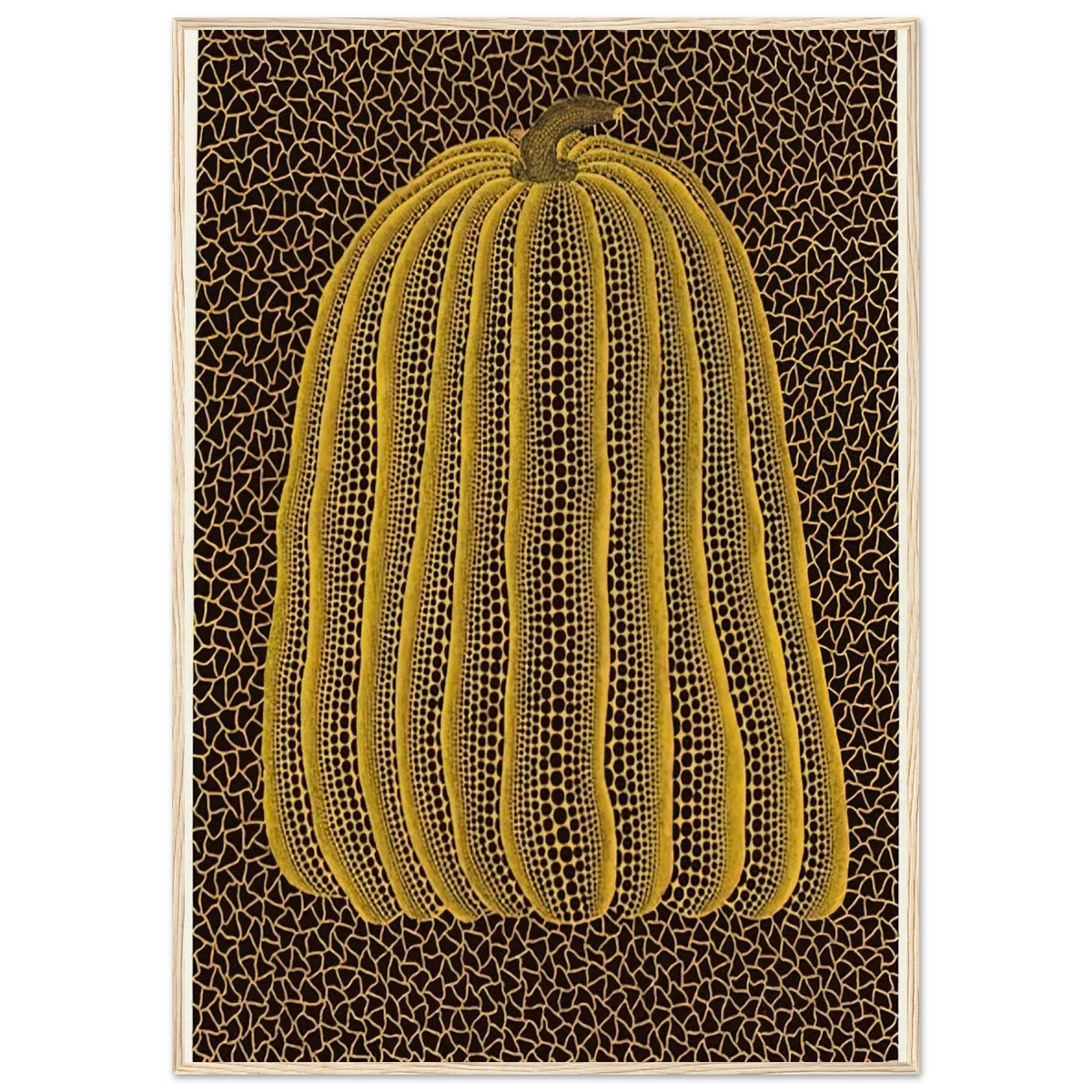 YELLOW PUMPKIN 1992 Framed Poster | Yayoi Kusama Framed Prints Wall Art | Yayoi Kusama Prints