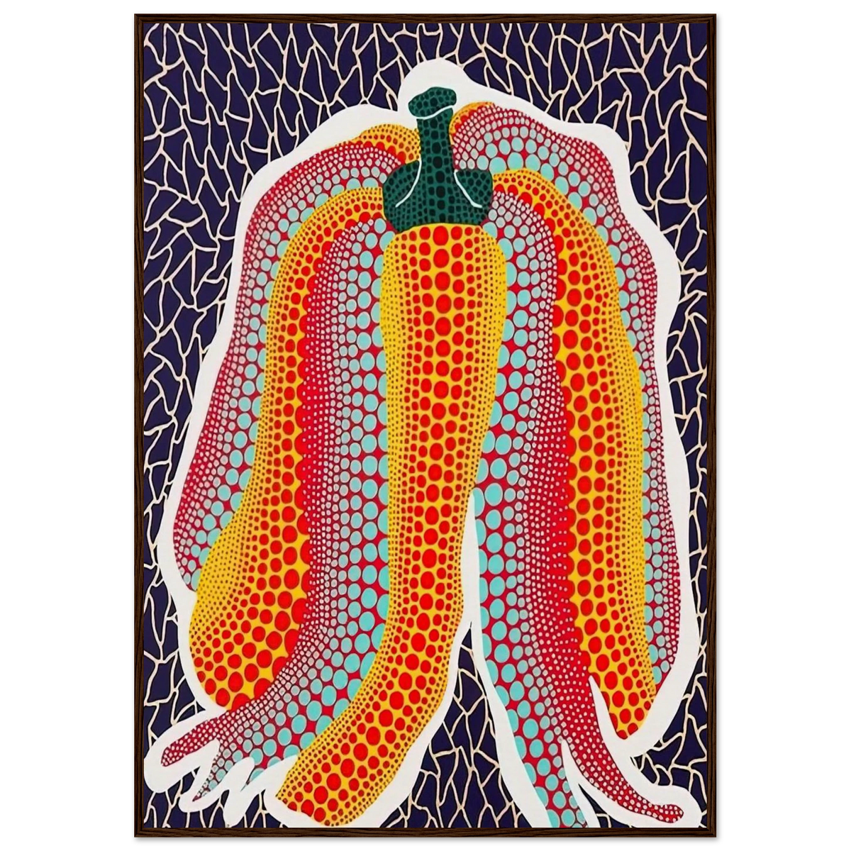 PUMPKIN 1990 Framed Poster | Yayoi Kusama Framed Prints Wall Art | Yayoi Kusama Prints