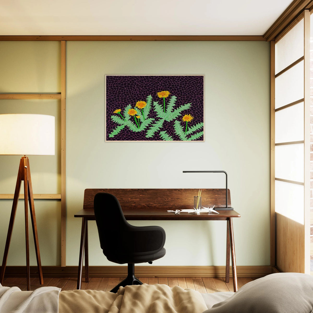 DANDELIONS 1985 Framed Poster | Yayoi Kusama Framed Prints Wall Art | Yayoi Kusama Prints