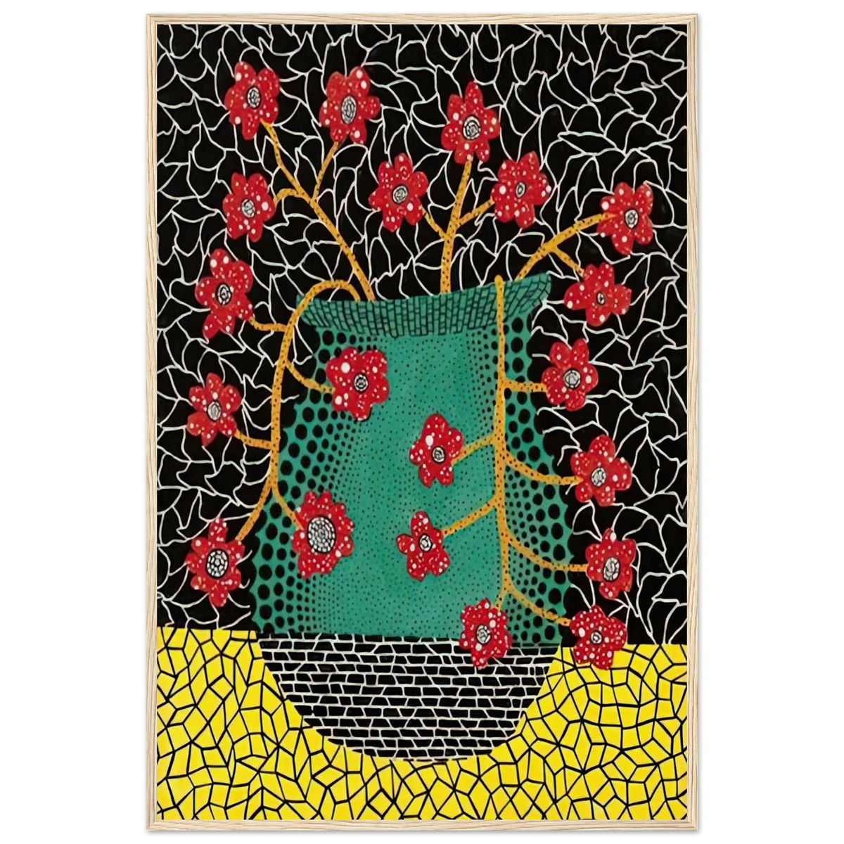 FLOWERS 1983 Framed Poster | Yayoi Kusama Framed Prints Wall Art | Yayoi Kusama Prints