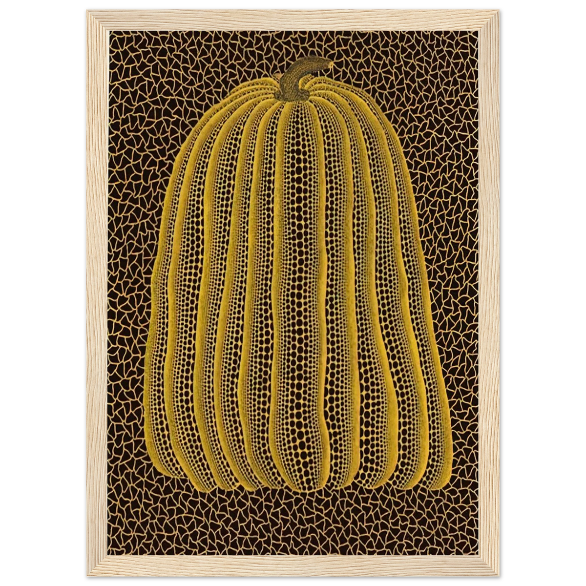 YELLOW PUMPKIN 1992 Framed Poster | Yayoi Kusama Framed Prints Wall Art | Yayoi Kusama Prints