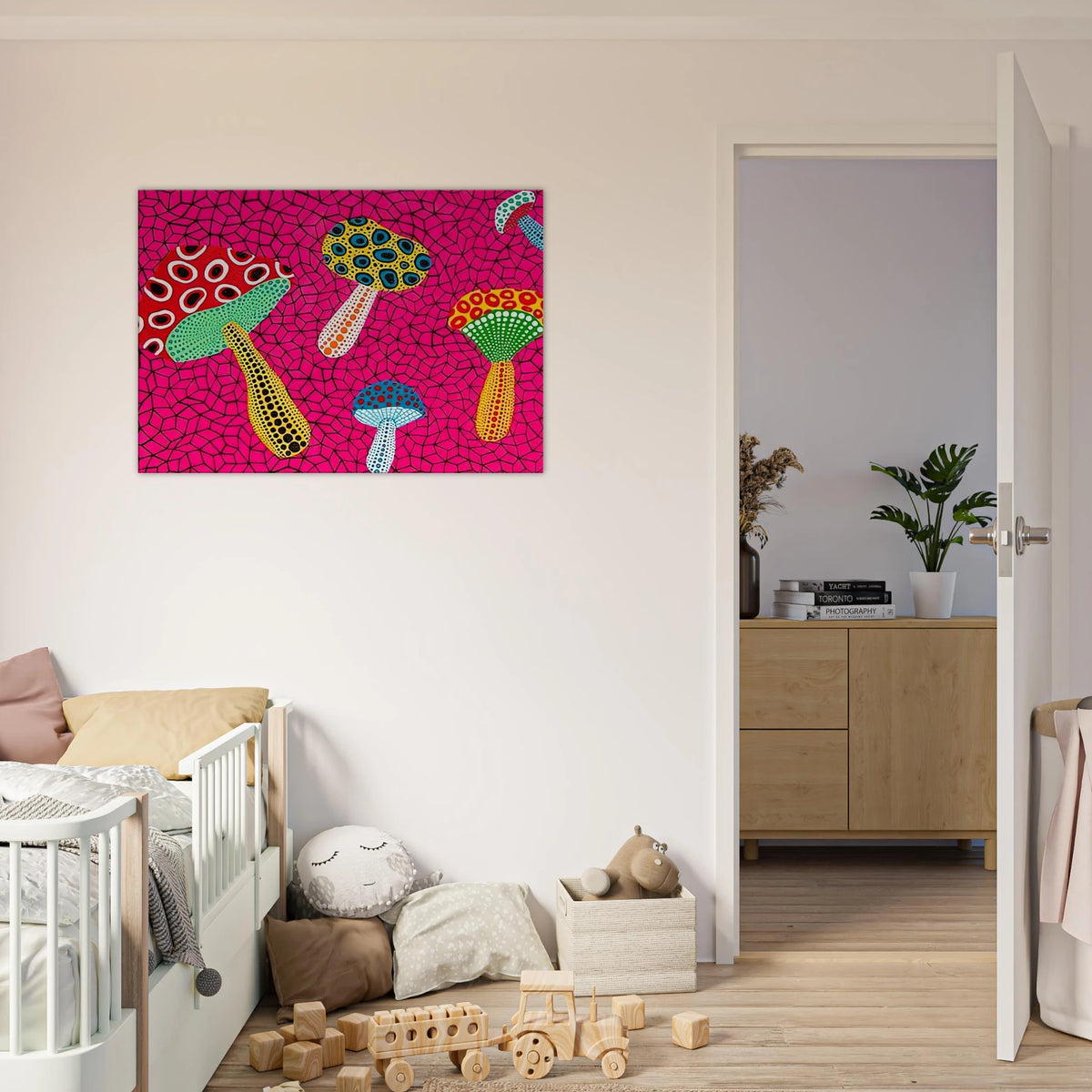 MUSHROOMS 1995 Canvas | Yayoi Kusama Canvas | Yayoi Kusama Prints