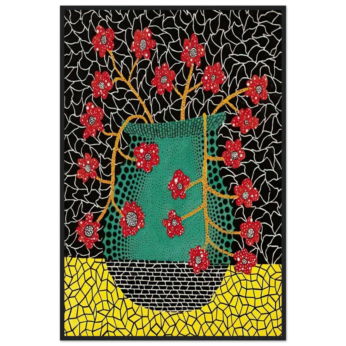FLOWERS 1983 Framed Poster | Yayoi Kusama Framed Prints Wall Art | Yayoi Kusama Prints