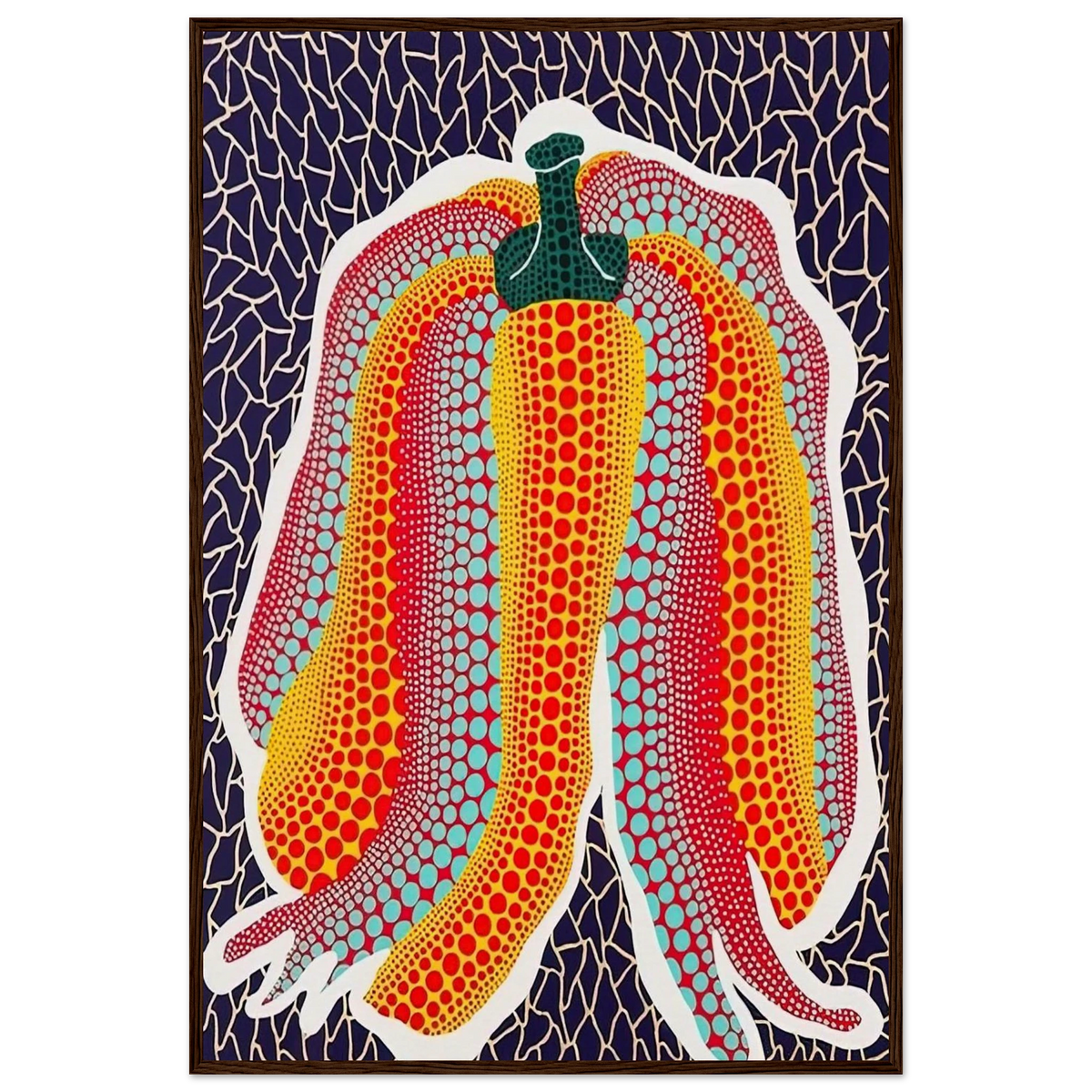 PUMPKIN 1990 Framed Poster | Yayoi Kusama Framed Prints Wall Art | Yayoi Kusama Prints
