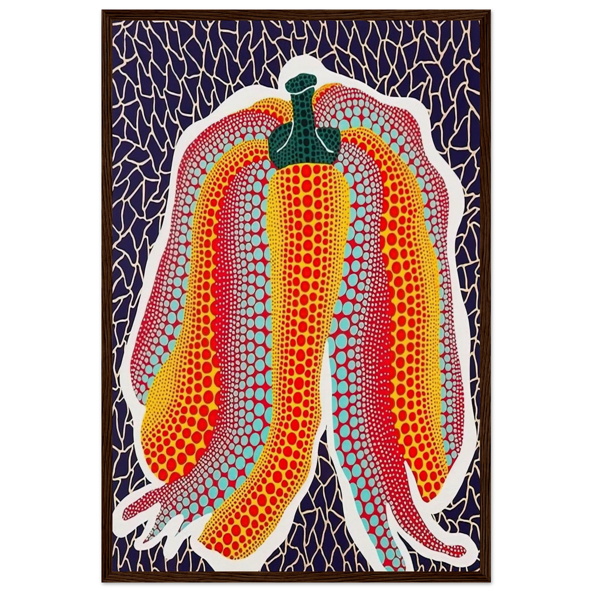 PUMPKIN 1990 Framed Poster | Yayoi Kusama Framed Prints Wall Art | Yayoi Kusama Prints