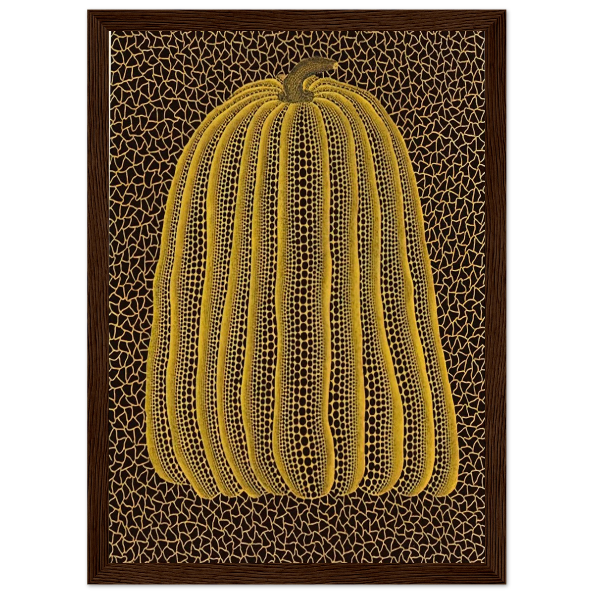 YELLOW PUMPKIN 1992 Framed Poster | Yayoi Kusama Framed Prints Wall Art | Yayoi Kusama Prints