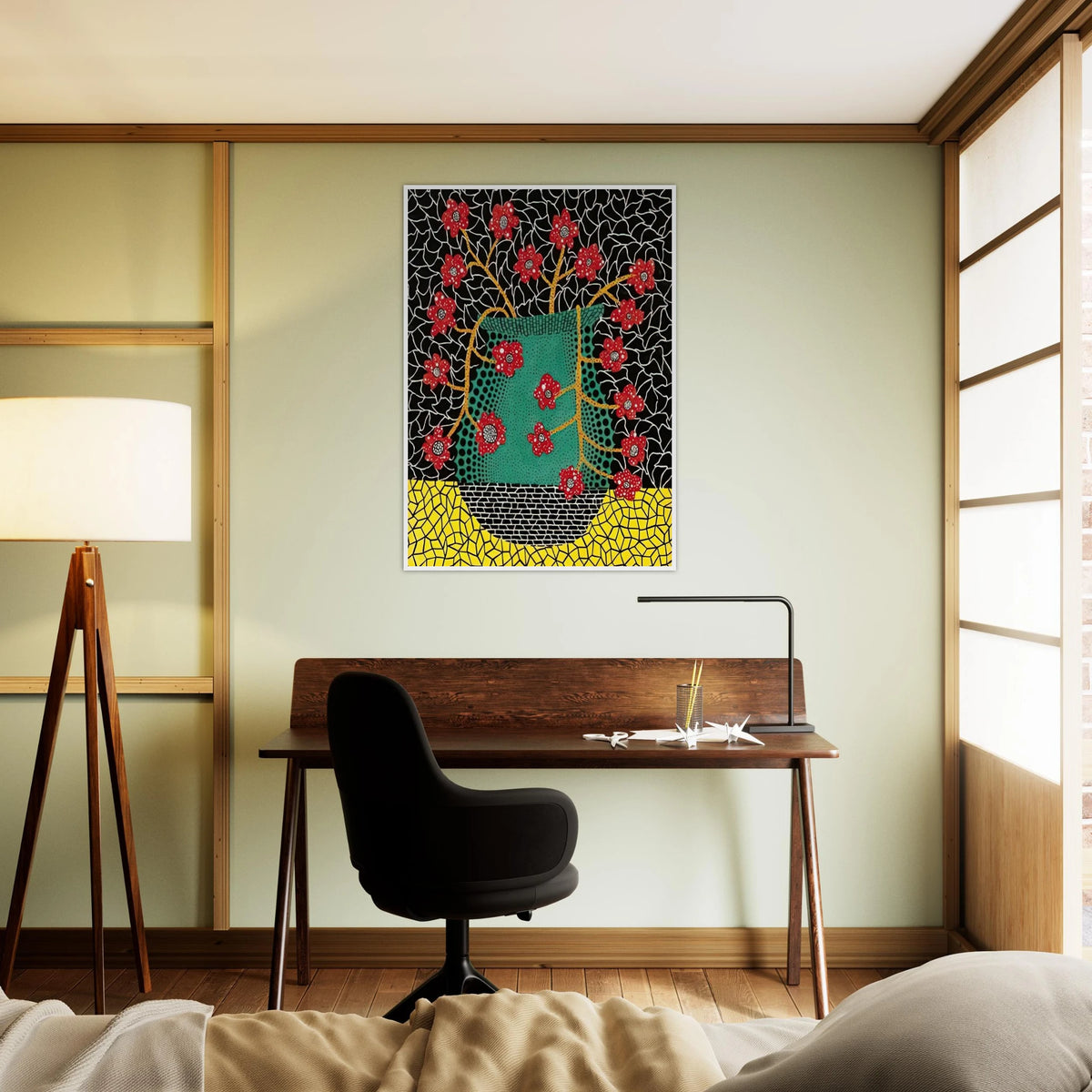 FLOWERS 1983 Framed Poster | Yayoi Kusama Framed Prints Wall Art | Yayoi Kusama Prints