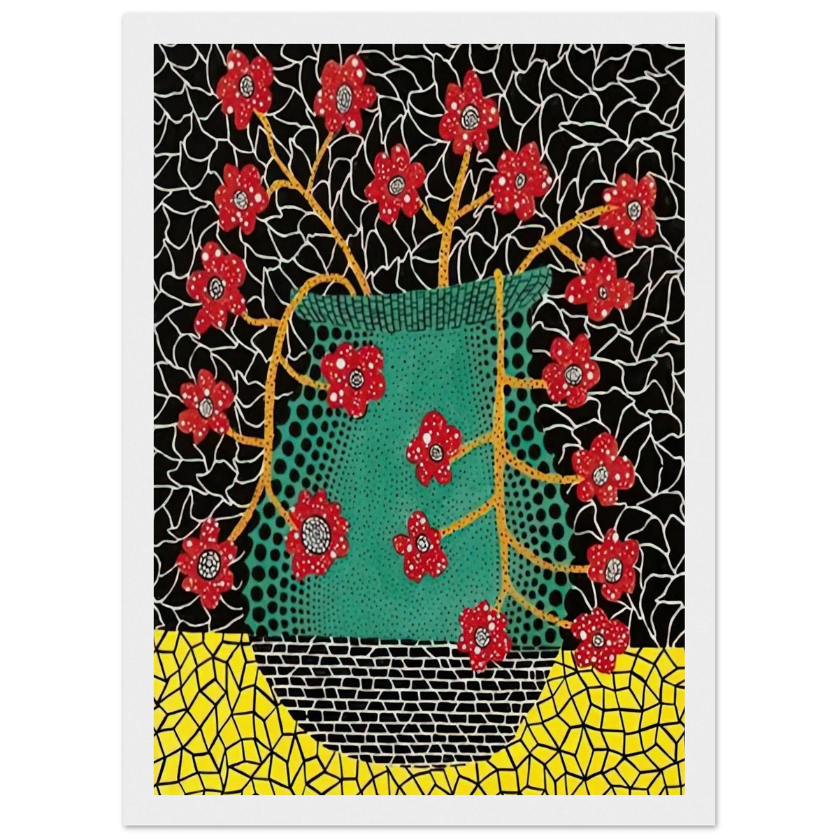FLOWERS 1983 Framed Poster | Yayoi Kusama Framed Prints Wall Art | Yayoi Kusama Prints