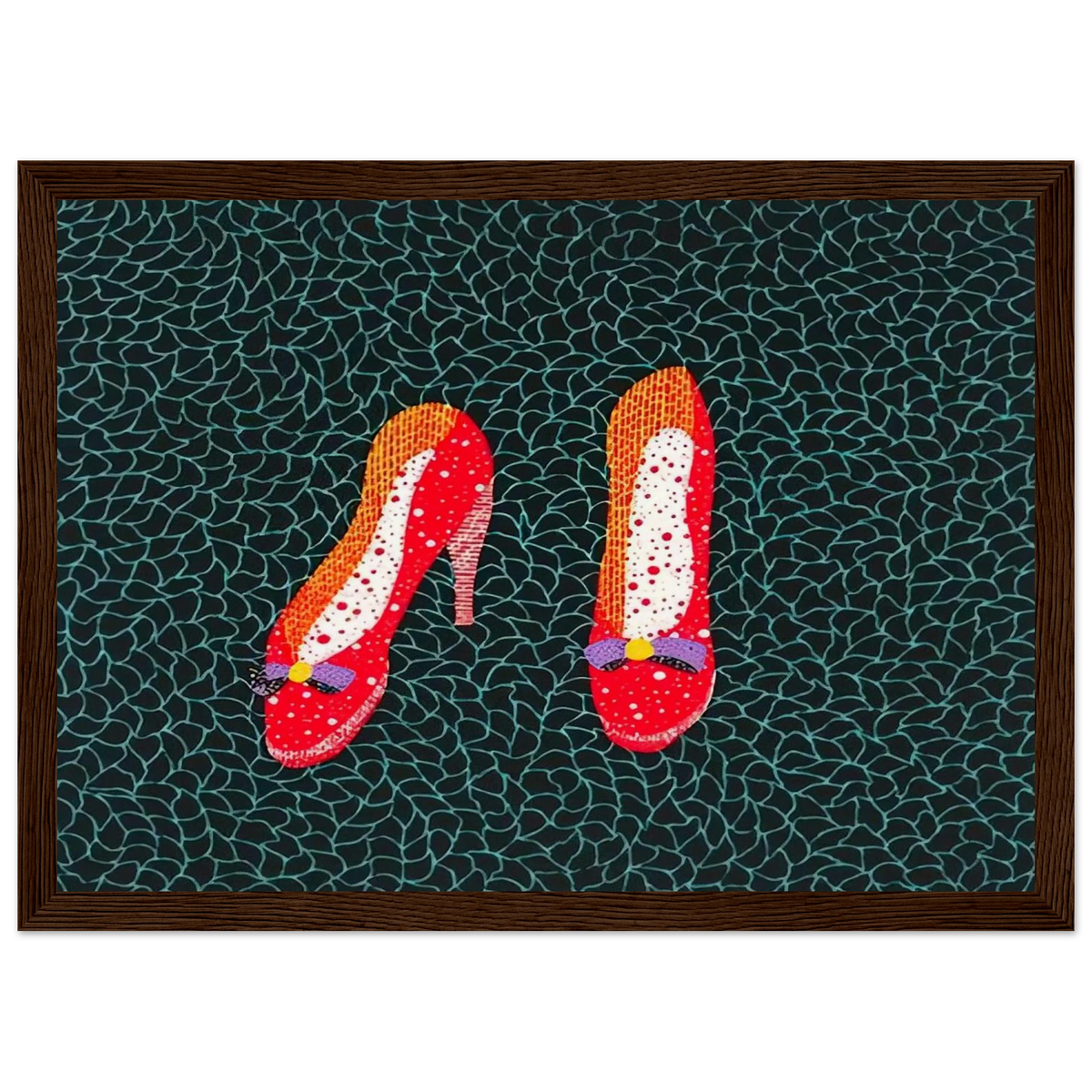 SHOES 1985 Framed Poster | Yayoi Kusama Framed Prints Wall Art | Yayoi Kusama Prints