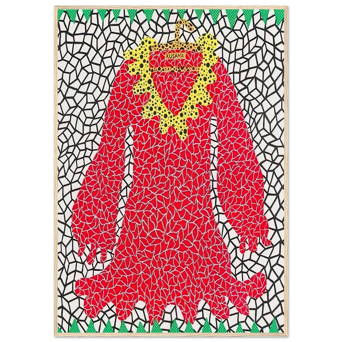 DRESS 1982 Framed Poster | Yayoi Kusama Framed Prints Wall Art | Yayoi Kusama Prints