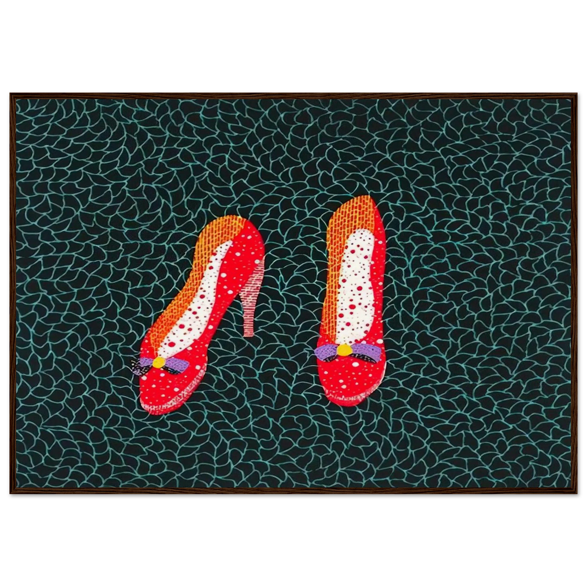 SHOES 1985 Framed Poster | Yayoi Kusama Framed Prints Wall Art | Yayoi Kusama Prints