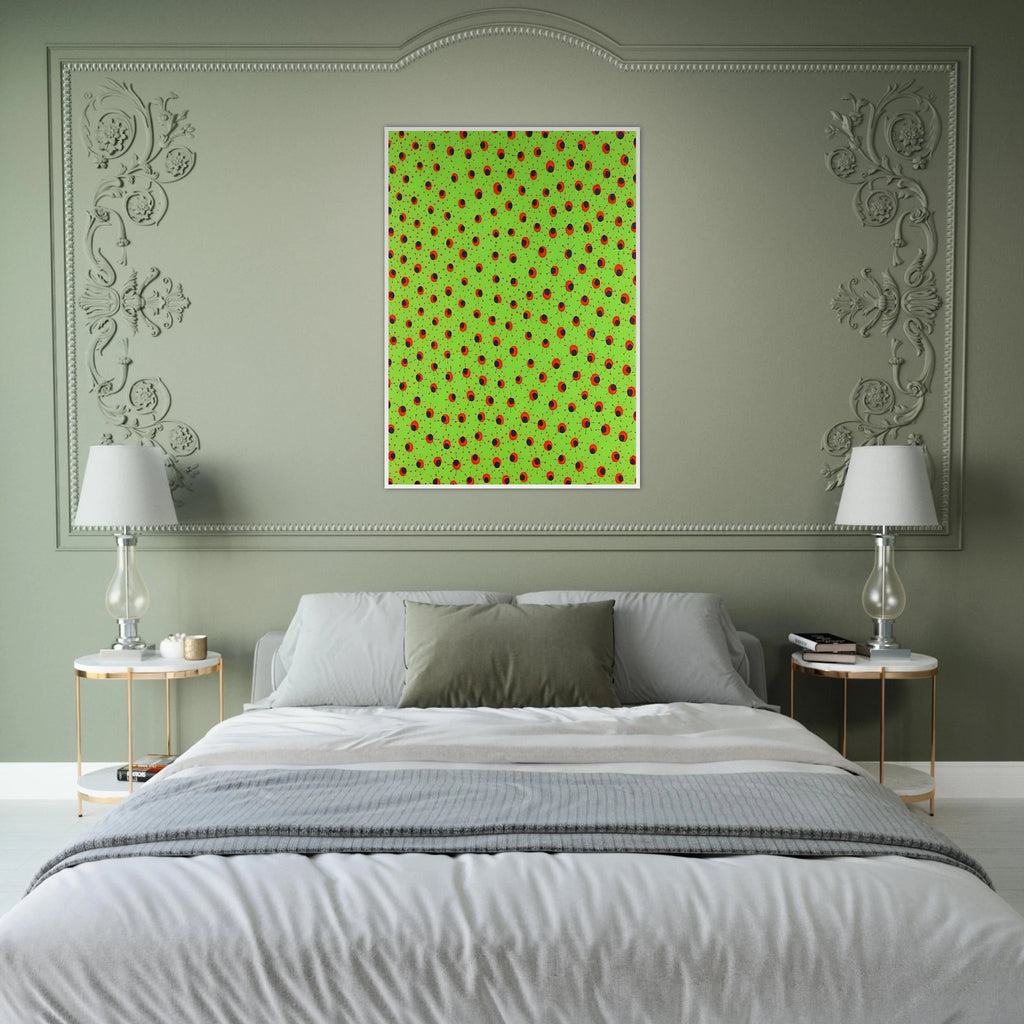 FIELDS IN SPRING 1988 Framed Poster | Yayoi Kusama Framed Prints Wall Art | Yayoi Kusama Prints