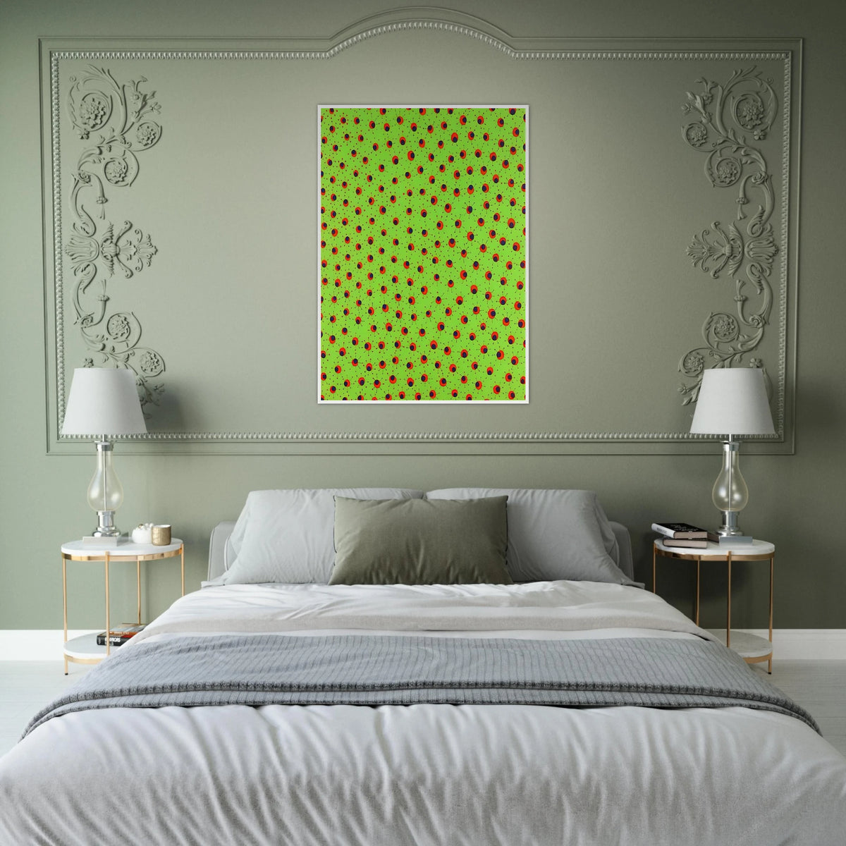 FIELDS IN SPRING 1988 Framed Poster | Yayoi Kusama Framed Prints Wall Art | Yayoi Kusama Prints