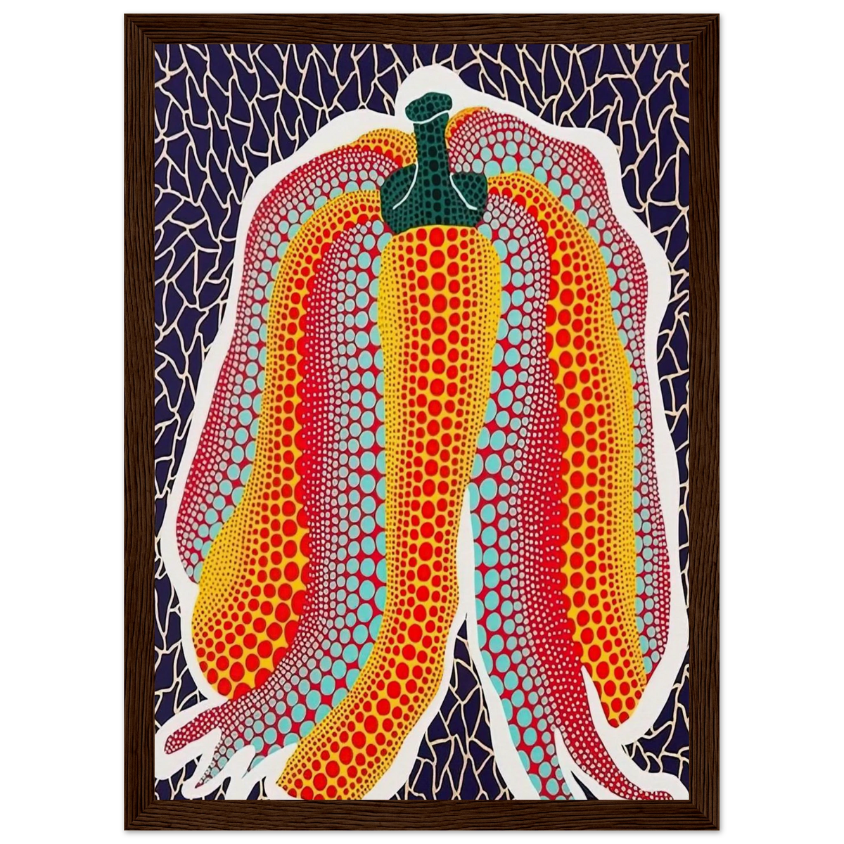 PUMPKIN 1990 Framed Poster | Yayoi Kusama Framed Prints Wall Art | Yayoi Kusama Prints