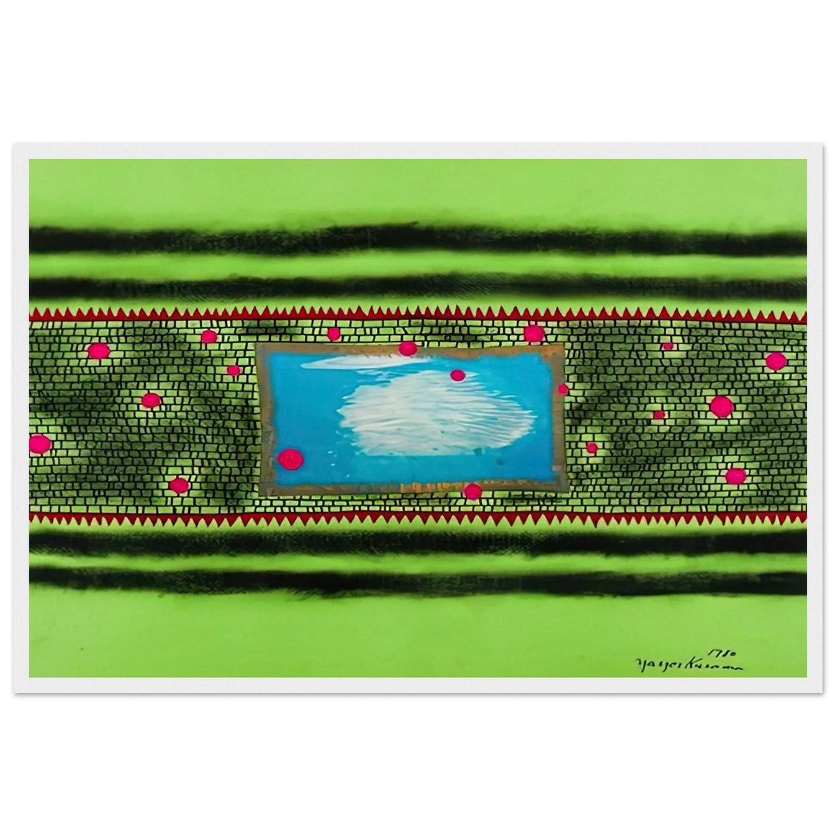 TRAVELING WATER 1980 Framed Poster | Yayoi Kusama Framed Prints Wall Art | Yayoi Kusama Prints