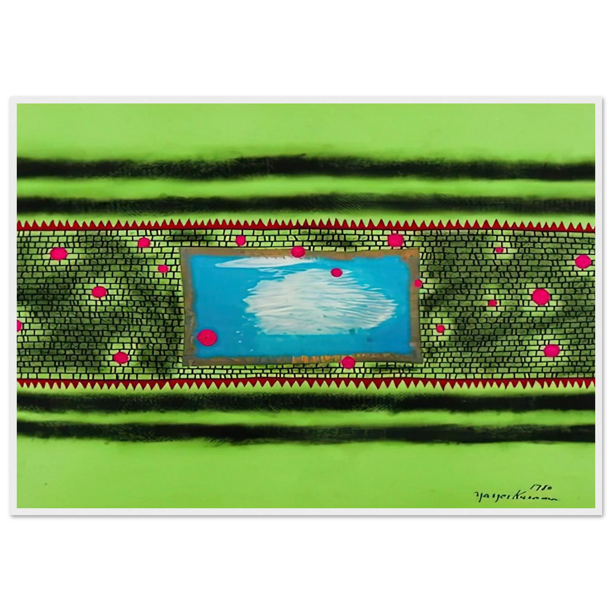 TRAVELING WATER 1980 Framed Poster | Yayoi Kusama Framed Prints Wall Art | Yayoi Kusama Prints