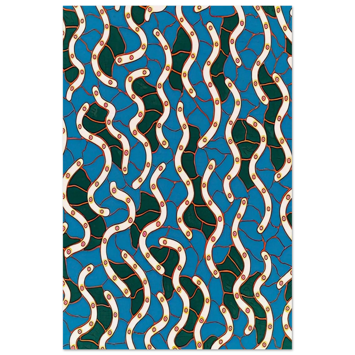 WAVES ON THE HUDSON RIVER 1988 Poster | Yayoi Kusama Poster | Yayoi Kusama Prints