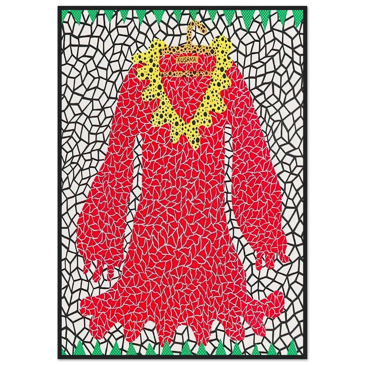 DRESS 1982 Framed Poster | Yayoi Kusama Framed Prints Wall Art | Yayoi Kusama Prints