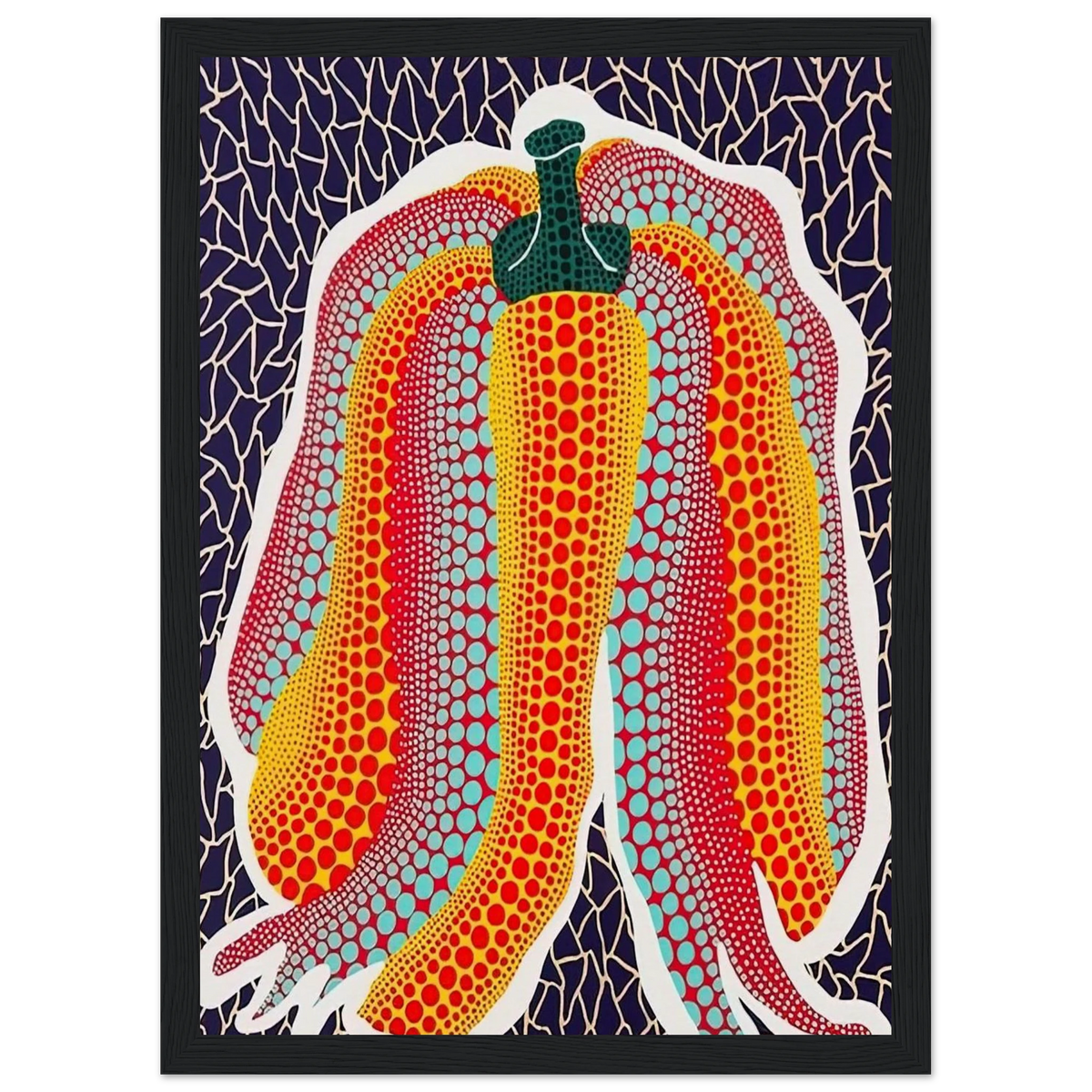 PUMPKIN 1990 Framed Poster | Yayoi Kusama Framed Prints Wall Art | Yayoi Kusama Prints