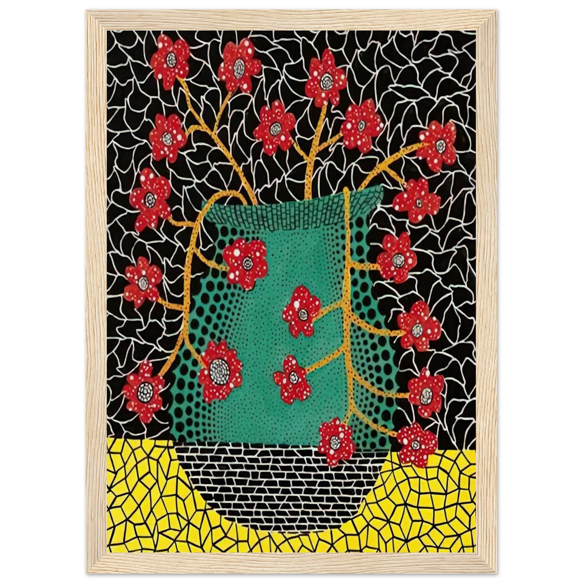 FLOWERS 1983 Framed Poster | Yayoi Kusama Framed Prints Wall Art | Yayoi Kusama Prints