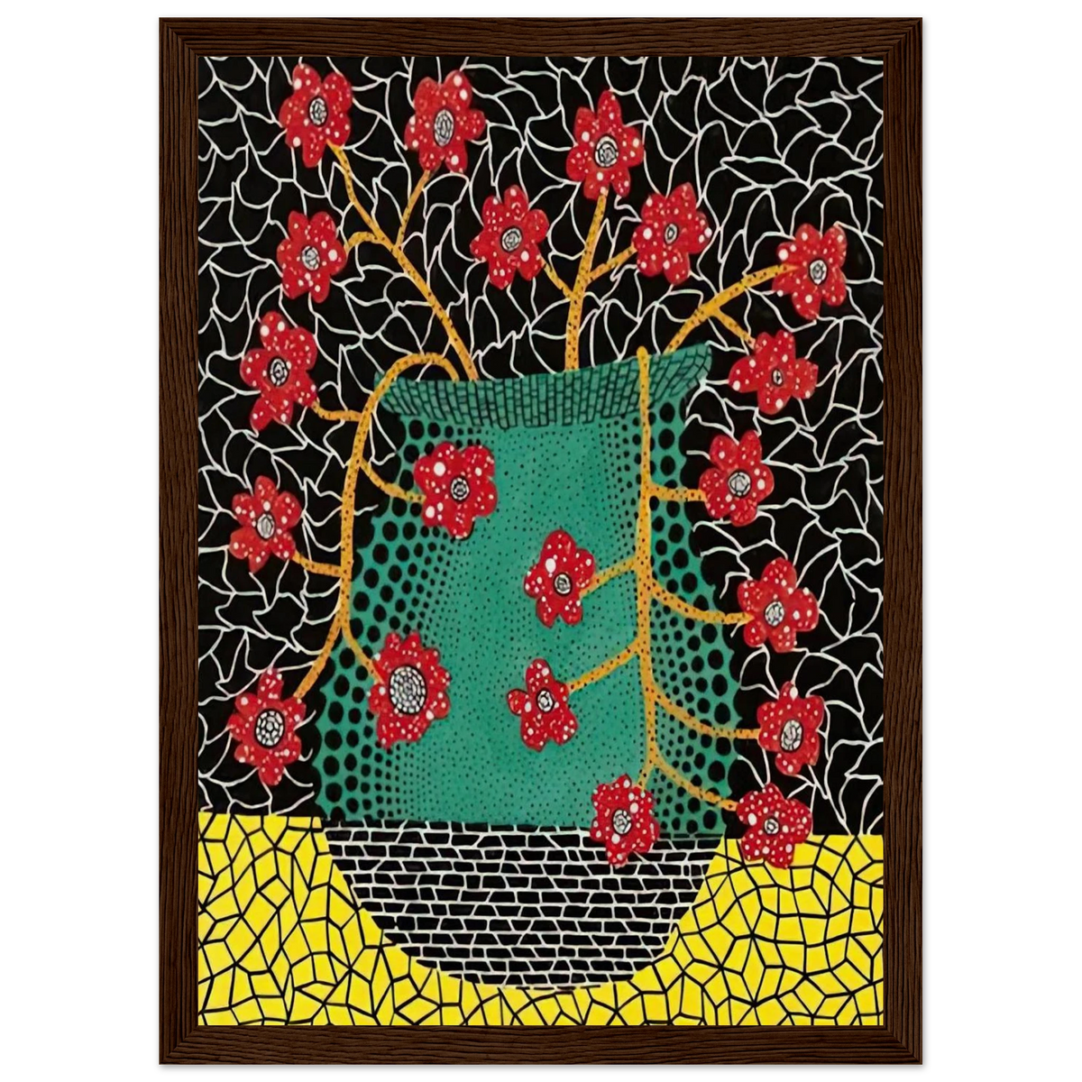 FLOWERS 1983 Framed Poster | Yayoi Kusama Framed Prints Wall Art | Yayoi Kusama Prints