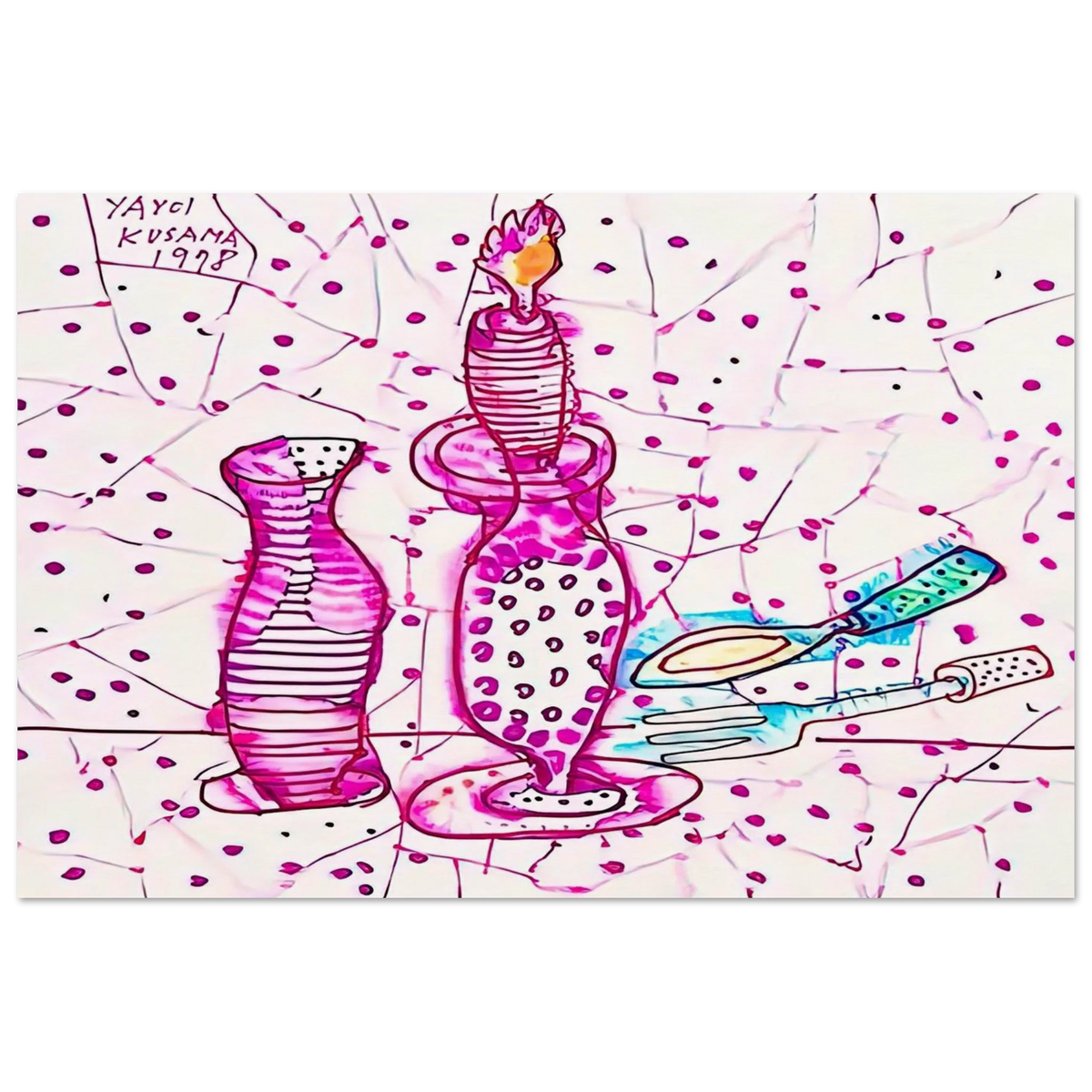 STILL LIFE OF CANDLESTICK 1978 Poster | Yayoi Kusama Poster | Yayoi Kusama Prints