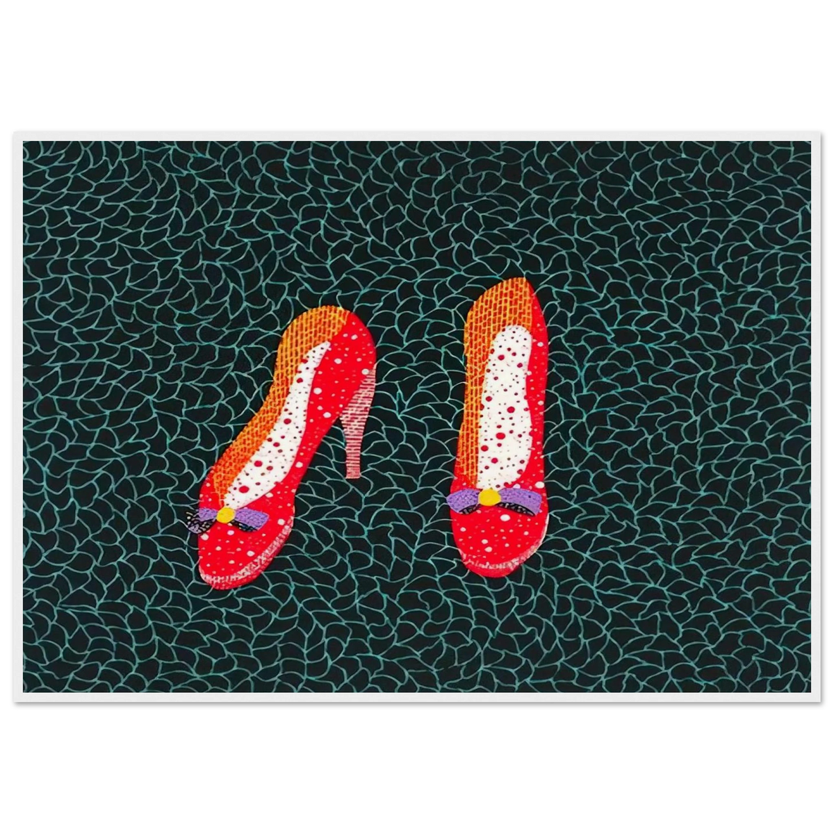 SHOES 1985 Framed Poster | Yayoi Kusama Framed Prints Wall Art | Yayoi Kusama Prints