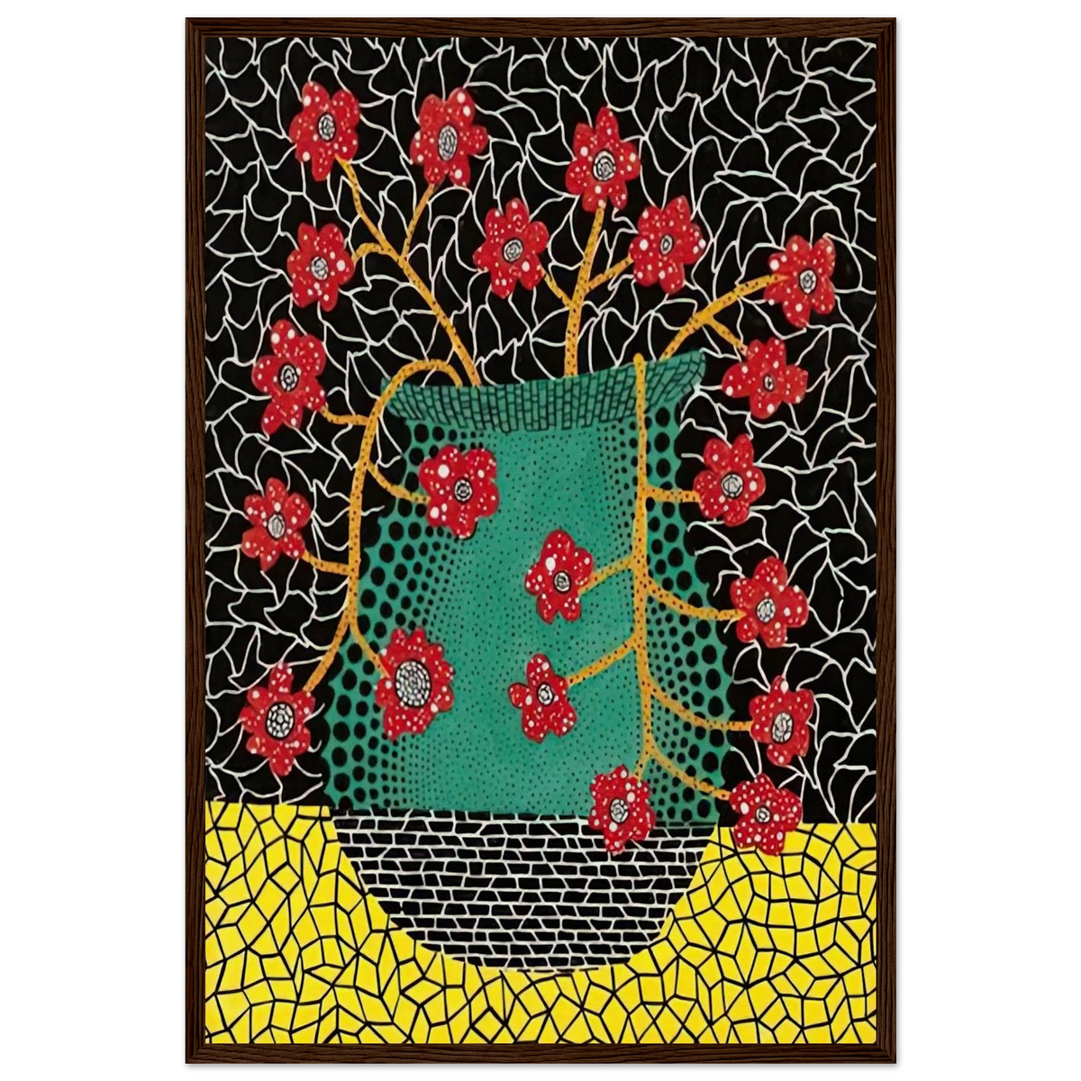 FLOWERS 1983 Framed Poster | Yayoi Kusama Framed Prints Wall Art | Yayoi Kusama Prints