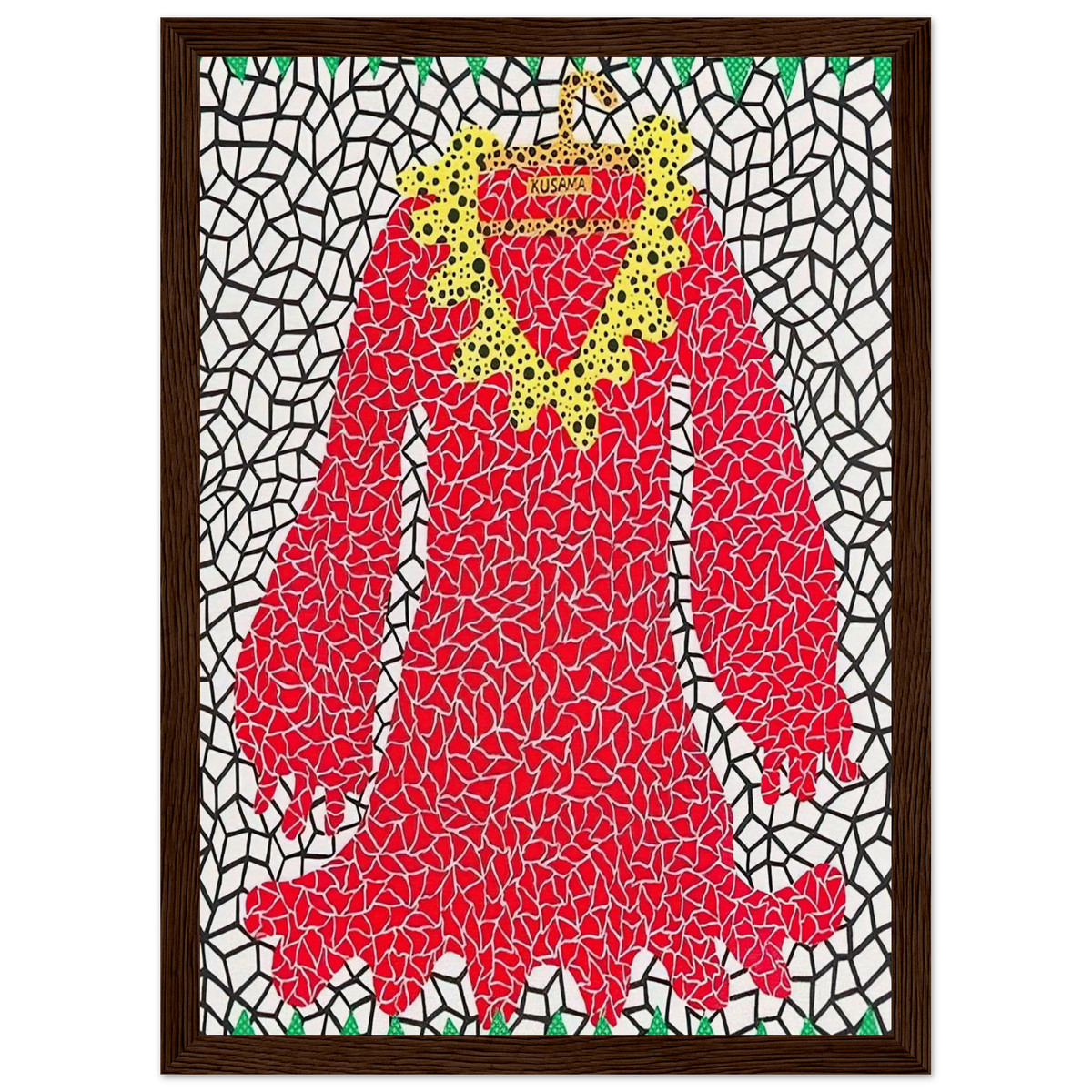DRESS 1982 Framed Poster | Yayoi Kusama Framed Prints Wall Art | Yayoi Kusama Prints