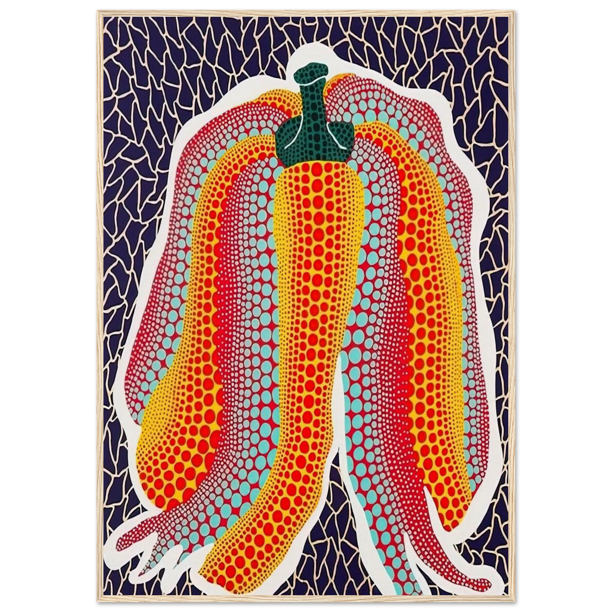 PUMPKIN 1990 Framed Poster | Yayoi Kusama Framed Prints Wall Art | Yayoi Kusama Prints