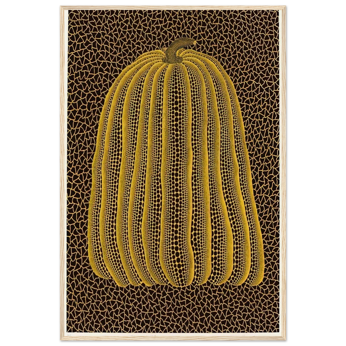 YELLOW PUMPKIN 1992 Framed Poster | Yayoi Kusama Framed Prints Wall Art | Yayoi Kusama Prints