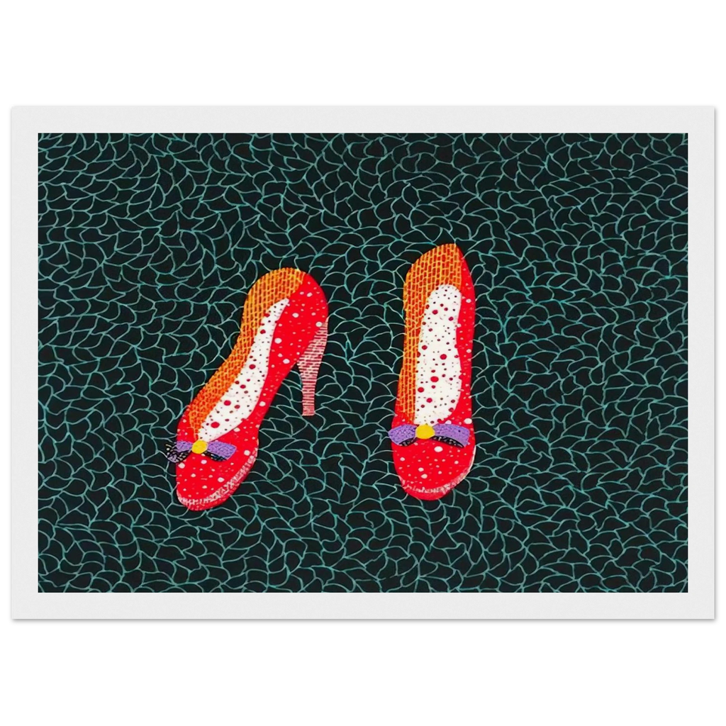 SHOES 1985 Framed Poster | Yayoi Kusama Framed Prints Wall Art | Yayoi Kusama Prints