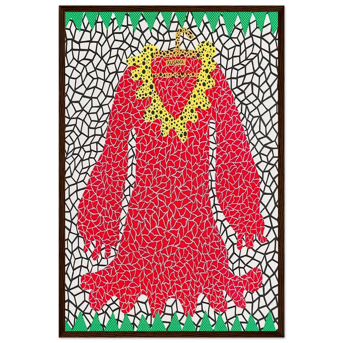 DRESS 1982 Framed Poster | Yayoi Kusama Framed Prints Wall Art | Yayoi Kusama Prints