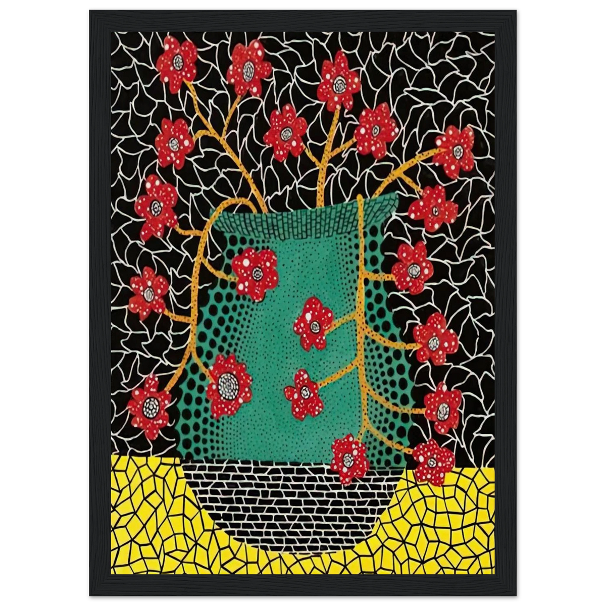 FLOWERS 1983 Framed Poster | Yayoi Kusama Framed Prints Wall Art | Yayoi Kusama Prints