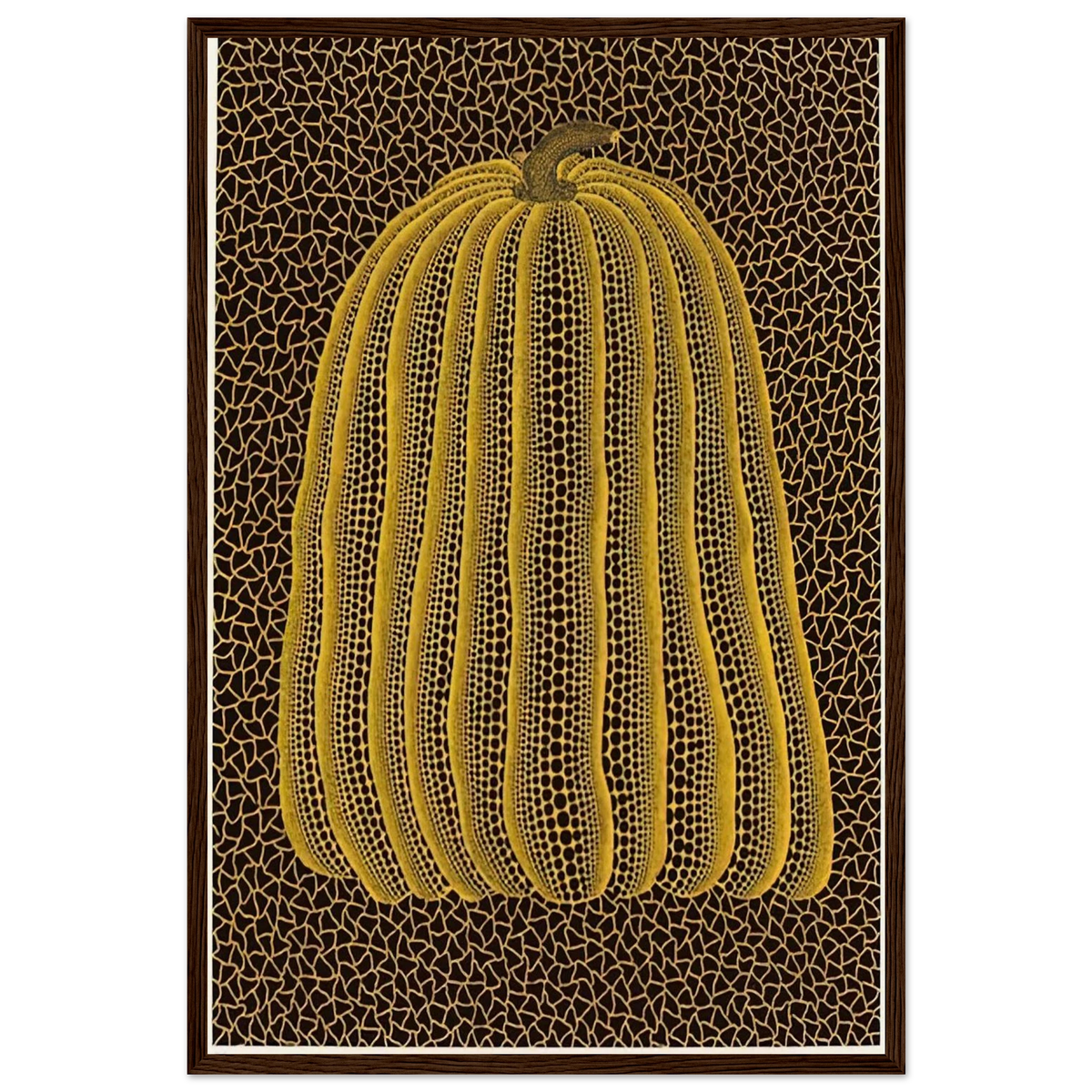 YELLOW PUMPKIN 1992 Framed Poster | Yayoi Kusama Framed Prints Wall Art | Yayoi Kusama Prints