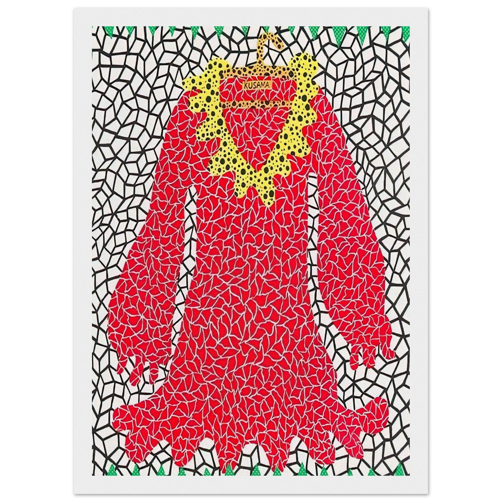 DRESS 1982 Framed Poster | Yayoi Kusama Framed Prints Wall Art | Yayoi Kusama Prints