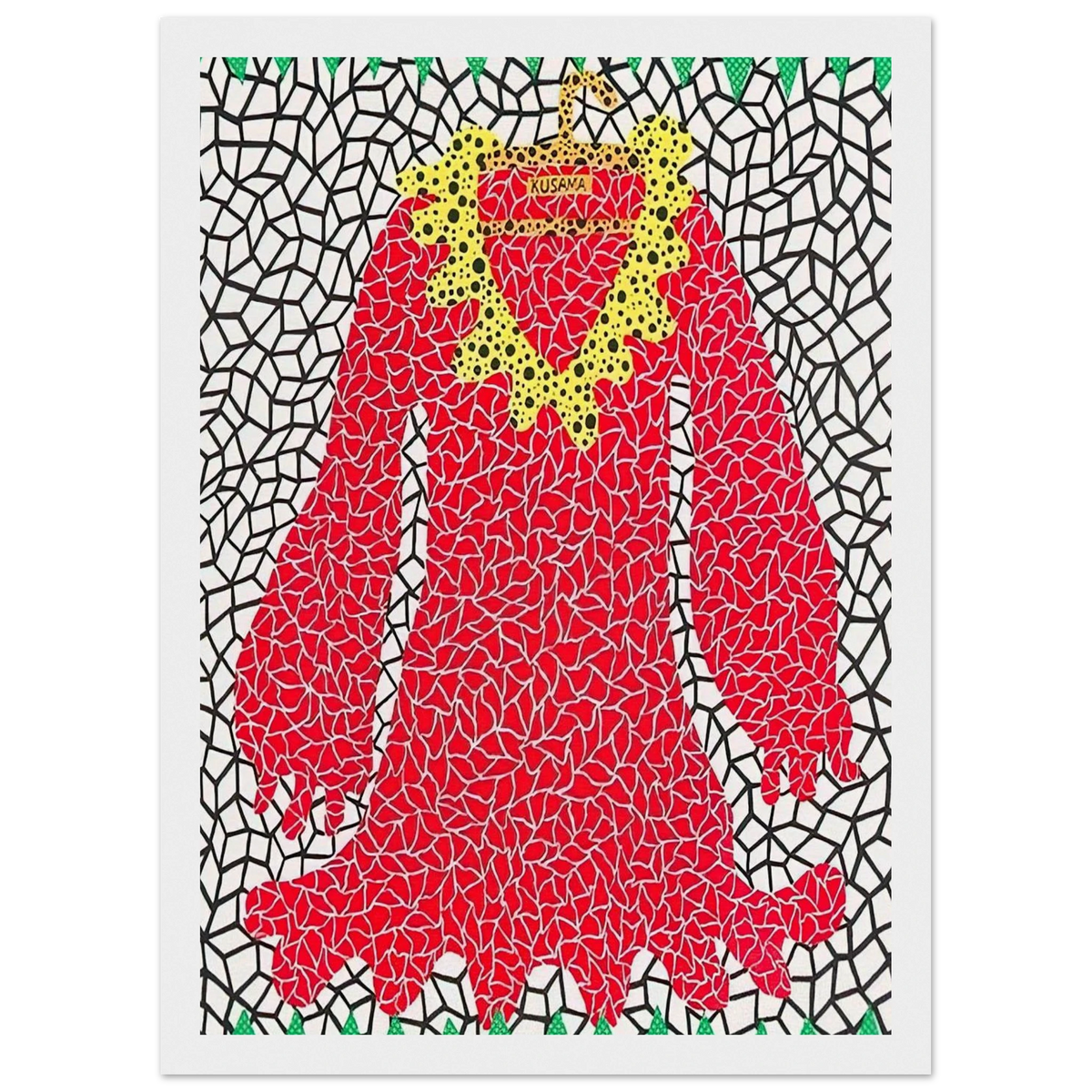 DRESS 1982 Framed Poster | Yayoi Kusama Framed Prints Wall Art | Yayoi Kusama Prints