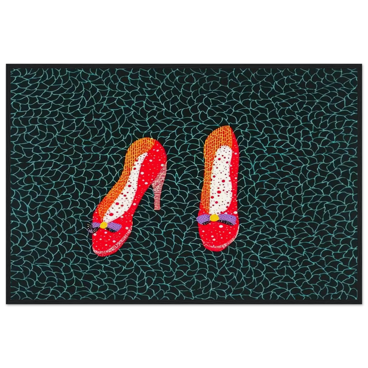 SHOES 1985 Framed Poster | Yayoi Kusama Framed Prints Wall Art | Yayoi Kusama Prints