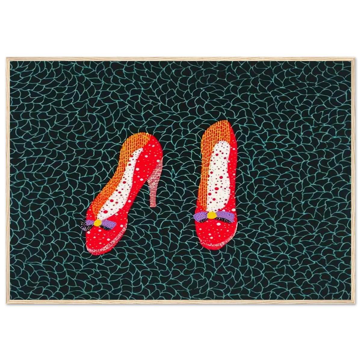 SHOES 1985 Framed Poster | Yayoi Kusama Framed Prints Wall Art | Yayoi Kusama Prints