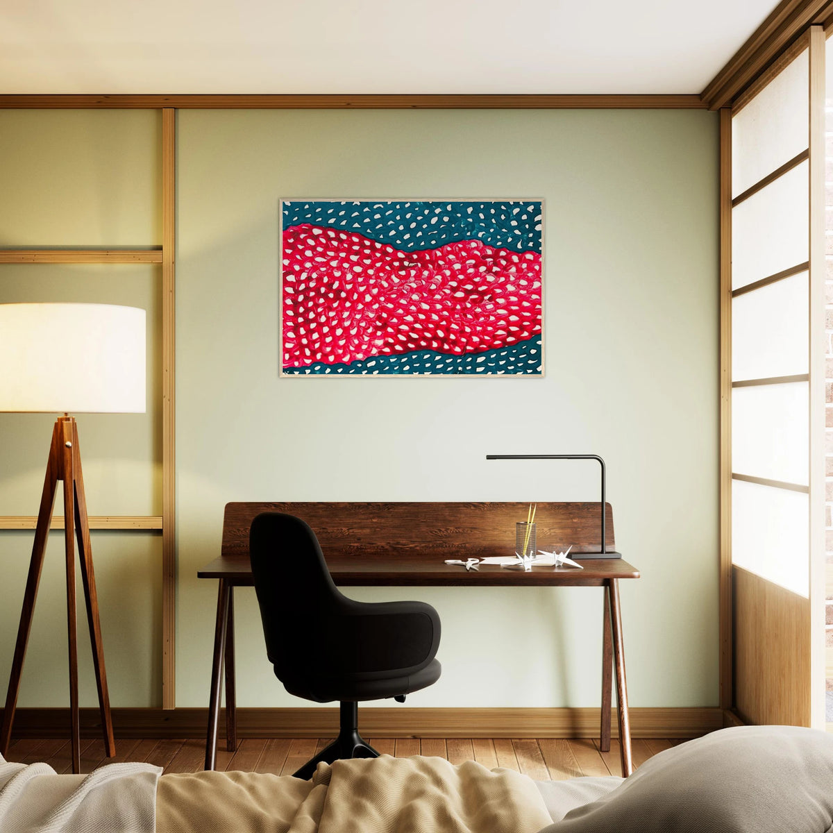 WAVES 1953 Framed Poster | Yayoi Kusama Framed Prints Wall Art | Yayoi Kusama Prints