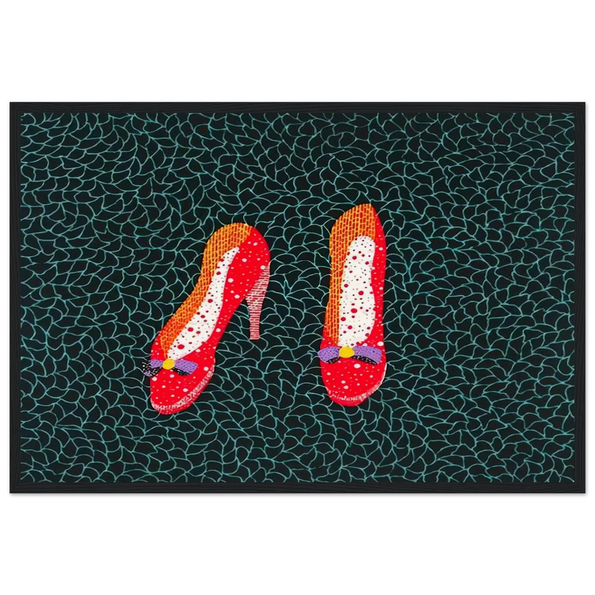 SHOES 1985 Framed Poster | Yayoi Kusama Framed Prints Wall Art | Yayoi Kusama Prints