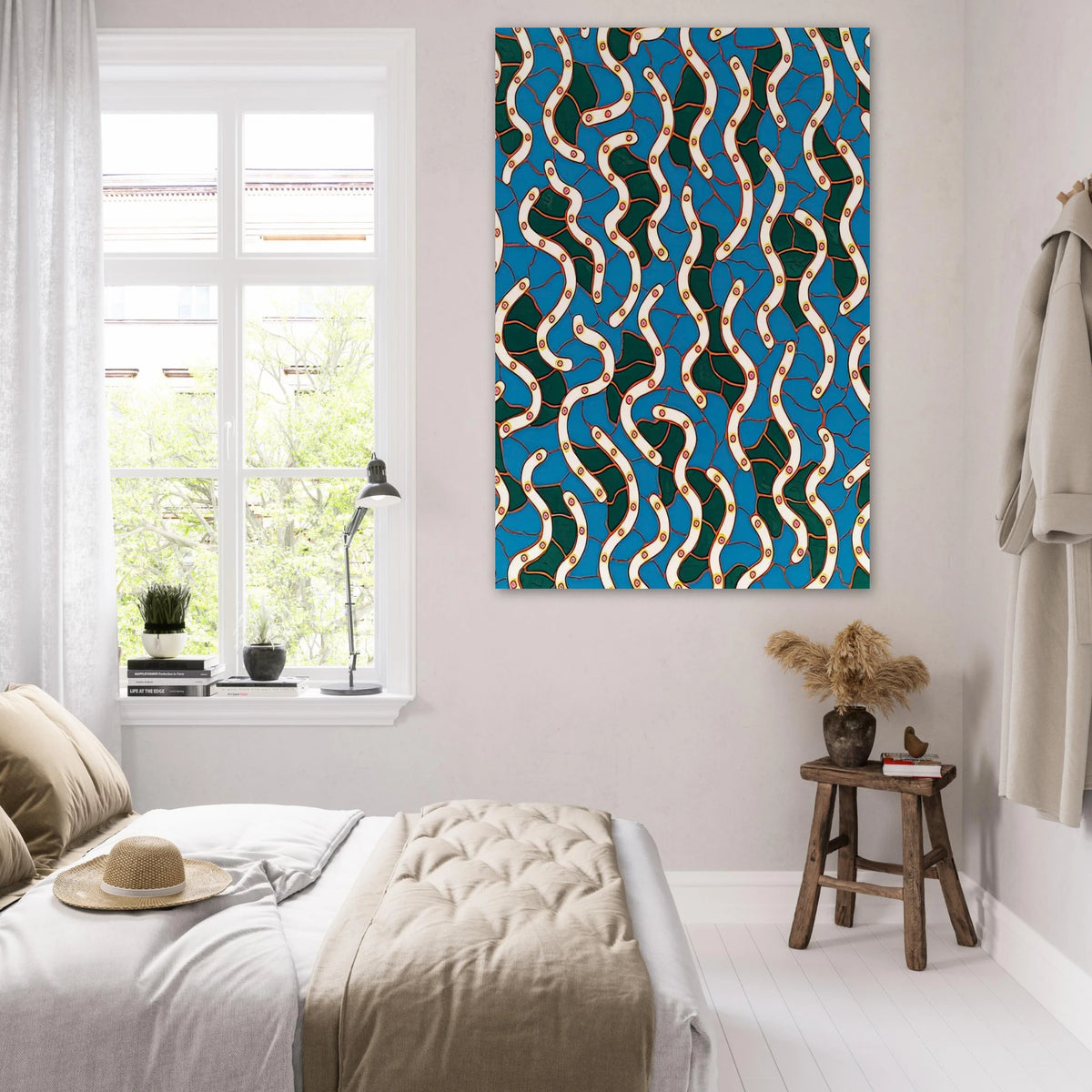 WAVES ON THE HUDSON RIVER 1988 Poster | Yayoi Kusama Poster | Yayoi Kusama Prints